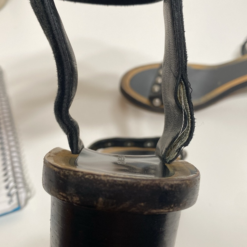 Isabel Marant Joss Embroidered Black Heel Sandals - Picture 11 of 17